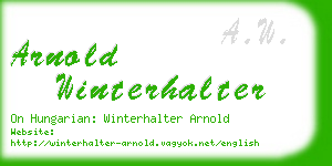 arnold winterhalter business card